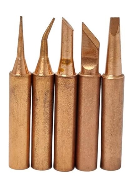 938A Uyumlu Bakır Havya Uç Set 5'li