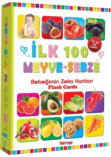 Diy Toy Bebeğimin Zeka Kartları: Ilk 100 Meyve Sebze