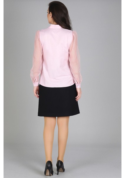 Sweetness Kadın Pembe Kolları Tül Gömlek indirimleri