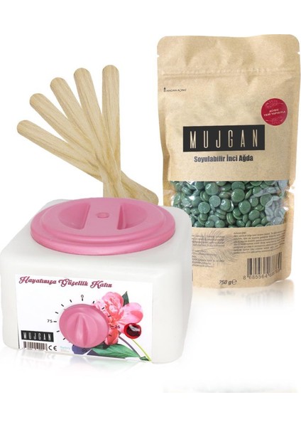 Mujgan 1 Adet Azulen Ağda 250 gr (Izla)+ Ağda Makinesi + Spatula Seti