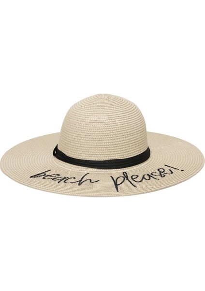 Beach Please Hasır Şapka- Bej Kadın Şapka