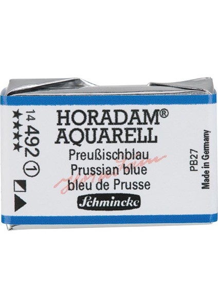 : Horadam Aquarell Artist : Tam Tablet Sulu Boya : Seri 1 : 492 Prussian Blue