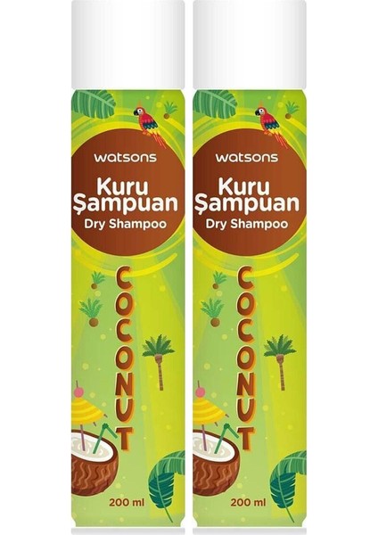 Kuru Şampuan Coconut 200 ml 2li Set