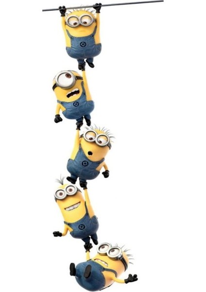 Sticker Master Sticker Master Bagajdan Sarkan Minions Etiket Çıkartma Oto Motor - 20 cm Oto Motor Pc Etiket