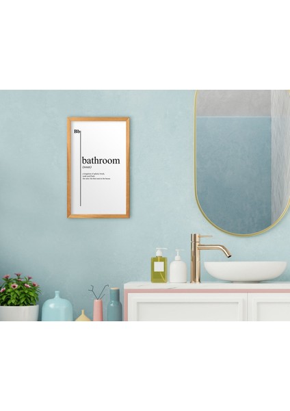 Gift Banyo Dekoratif Retro Ahşap Tablo-19