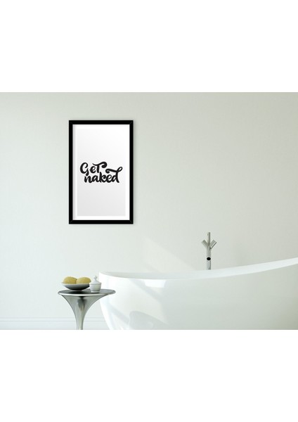 Gift Banyo Dekoratif Ahşap Siyah Çerçeveli Tablo-23