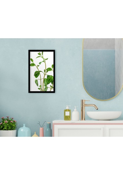Gift Banyo Dekoratif Ahşap Siyah Çerçeveli Tablo-12