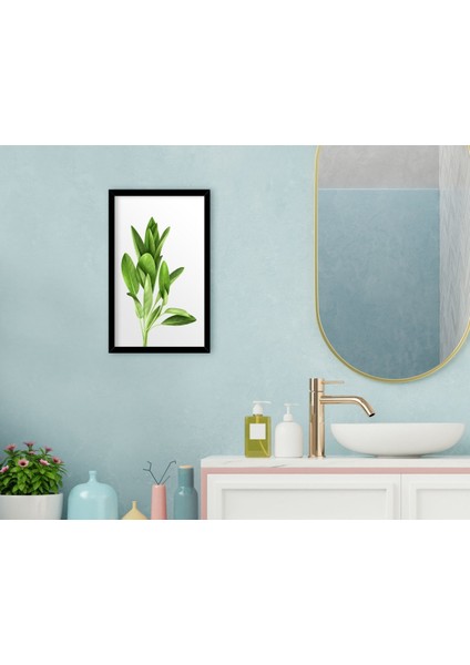Gift Banyo Dekoratif Ahşap Siyah Çerçeveli Tablo-13