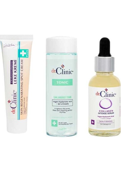 3 Lü Cılt Bakım Seti (Leke Kremi Collagen Serum Tonıc)