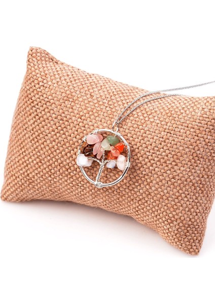 Yengeç Burcu Taşlarından Kolye - Kararmaz Zincirli