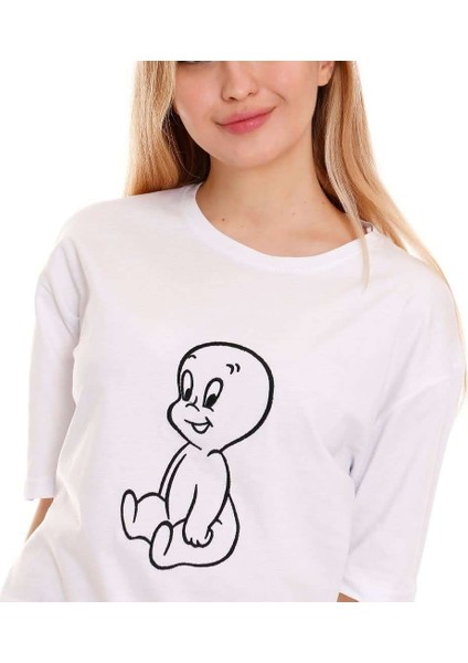 Kadın Oversize Casper Baskılı Tshirt fırsatları
