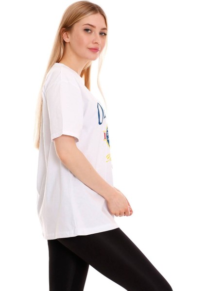 Kadın Oversize Oakland 1986 Baskılı Tshirt indirimleri