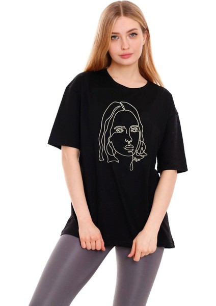 Kadın Oversize Silhouette Baskılı Tshirt fiyatları