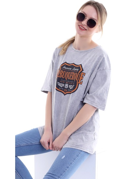 Kadın Oversize Albuquerque Baskılı Tshirt fiyatları