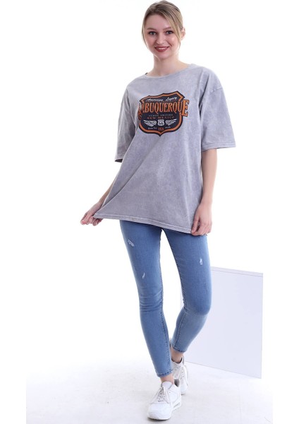 Kadın Oversize Albuquerque Baskılı Tshirt fırsatları