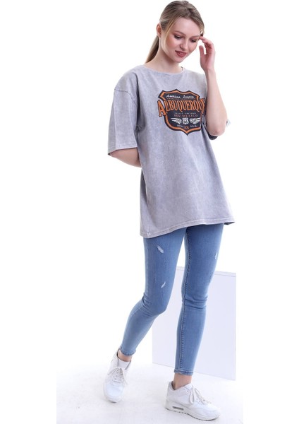 Kadın Oversize Albuquerque Baskılı Tshirt indirimleri