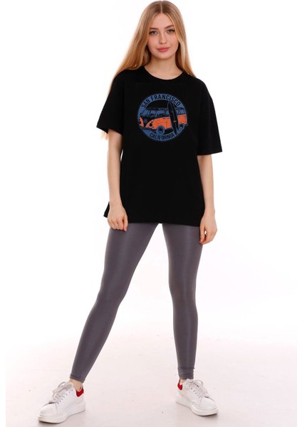 Kadın Oversize San Francisco Baskılı Tshirt