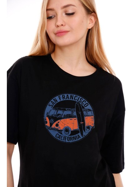 Kadın Oversize San Francisco Baskılı Tshirt fiyatları