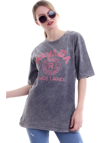 Kadın Oversize Nevada Baskılı Tshirt fırsatları