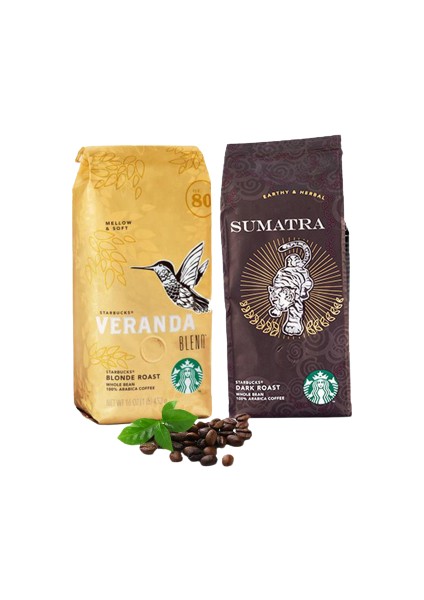 Düvenci Toptan Starbucks Sumatra ve Veranda Çekirdek Kahve 250 gr 2'li