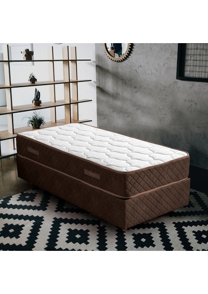 Yaylı Yatak, Delüxe Tek Kişilik Yatak - Koyu Kahve