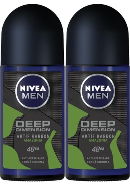 Nıvea Men Deep Dimension Amazonia Deodorant Roll-On 50 ml x 2'li
