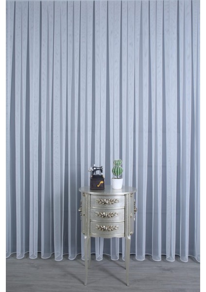 Grek Zemin Etekleri Kurşunlu 1-2 Seyrek Pileli Tül Perde 250 x 250 cm modelleri