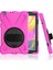 Samsung Galaxy Tab A 10.1 T510 Kılıf T515 T517 Defender Standlı Askılı Tank Zırhlı Case Pembe 4