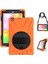 Samsung Galaxy Tab A 8.0 T290 T295 T297 Kılıf Defender Standlı Askılı Tank Zırhlı Case Turuncu 2