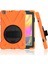 Samsung Galaxy Tab A 8.0 T290 T295 T297 Kılıf Defender Standlı Askılı Tank Zırhlı Case Turuncu 4