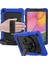 Samsung Galaxy Tab A 10.1 T510 Kılıf T515 T517 Defender Standlı Askılı Tank Zırhlı Case Mavi 4