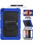 Samsung Galaxy Tab A 10.1 T510 Kılıf T515 T517 Defender Standlı Askılı Tank Zırhlı Case Mavi 5