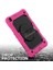 Samsung Galaxy Tab A 8.0 T290 T295 T297 Kılıf Defender Standlı Askılı Tank Zırhlı Case Pembe 2