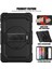 Samsung Galaxy Tab A 10.1 T510 Kılıf T515 T517 Defender Standlı Askılı Tank Zırhlı Case Siyah 5