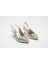 La Scada Gümüş Alçak Topuk Kadın Abiye Ayakkabı 5507-918