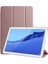 Huawei T5 10 Inç Smart Cover Standlı Kılıf Rose Gold + Nano Ekran Koruyucu 1