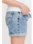 Hamile Şort Likralı Recyle Denim Likralı Mavi 1063 2