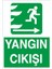 Yangın Çıkışı Sağ Ok Ikaz Levhası 1