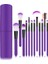 Silindir Makyaj Fırça Seti Mor Renk 1