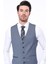 Erkek Slim Fit Düz Yaka Tek Yelek 1