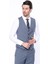 Erkek Slim Fit Düz Yaka Tek Yelek 2