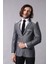 Erkek Omuz Desenli Sivri Yaka Slim Fit Ceket 1