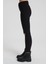 JUDY Siyah Yüksek Bel Dizi Kesikli Skinny Fit Jean Pantolon C 4521-012 2