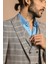 Erkek Slim Fit Ekose Kruvaze Yelekli Takım Elbise 2
