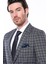 Erkek Ekose Desenli Sivri Yaka Slim Fit Ceket 2