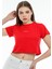 Crop Örme Brookyn Baskılı T-Shirt 1