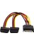 Sata 15-Pin (Erkek) To Dual 90° 15 Pin (Dişi) Kablo 2