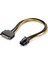 Sata Power 15 Pin (Erkek) To 6 Pin Atx (Erkek) Power Kablo 3