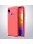 - Xiaomi Redmi Note 7 - Kılıf Auto Focus Karbon Niss Silikon Kapak - Kırmızı 1