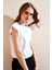 Bisiklet Yaka Pamuk T Shirt Kadın T SHİRT 5864019 2
